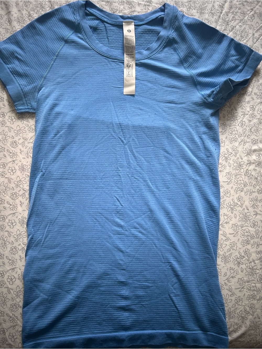 lululemon athletica Sky Blue Short Sleeve Crew Tee